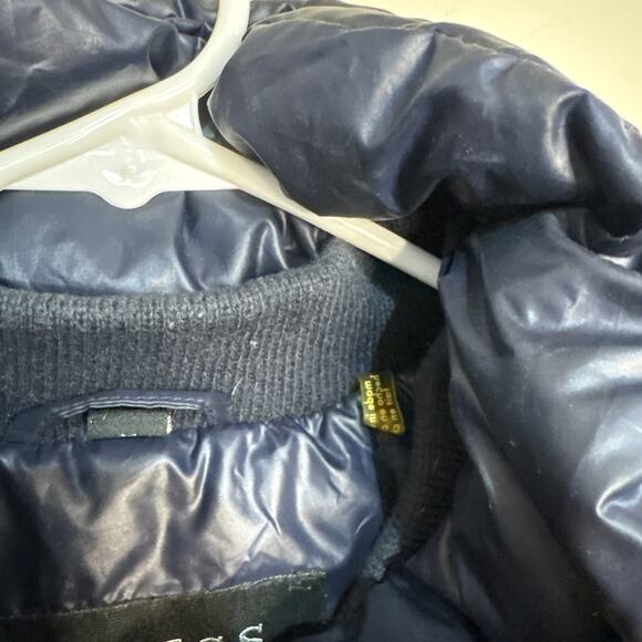 Guess Womens Jacket Quilted Puffer Insulated Zip Front Mock Collar Navy Blue M - Picture 11 of 16